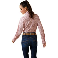 10043475 Women's Wrinkle Resist Kirby Stretch Shirt By Ariat 11 10043475 Women's Wrinkle Resist Kirby Stretch Shirt By Ariat -Western Cowboy Equipment Store 10043475 back