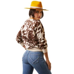 10043680 Women's Real Hide Crew Sweatshirt By Ariat -Western Cowboy Equipment Store 10043680 back