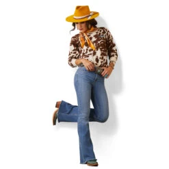 10043680 Women's Real Hide Crew Sweatshirt By Ariat -Western Cowboy Equipment Store 10043680 full