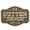 A910yel The Dutton Ranch Attitude Belt Buckle By Montana Silversmiths