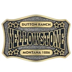 A911yel The Y Yellowstone Star Attitude Buckle By Montana Silversmiths