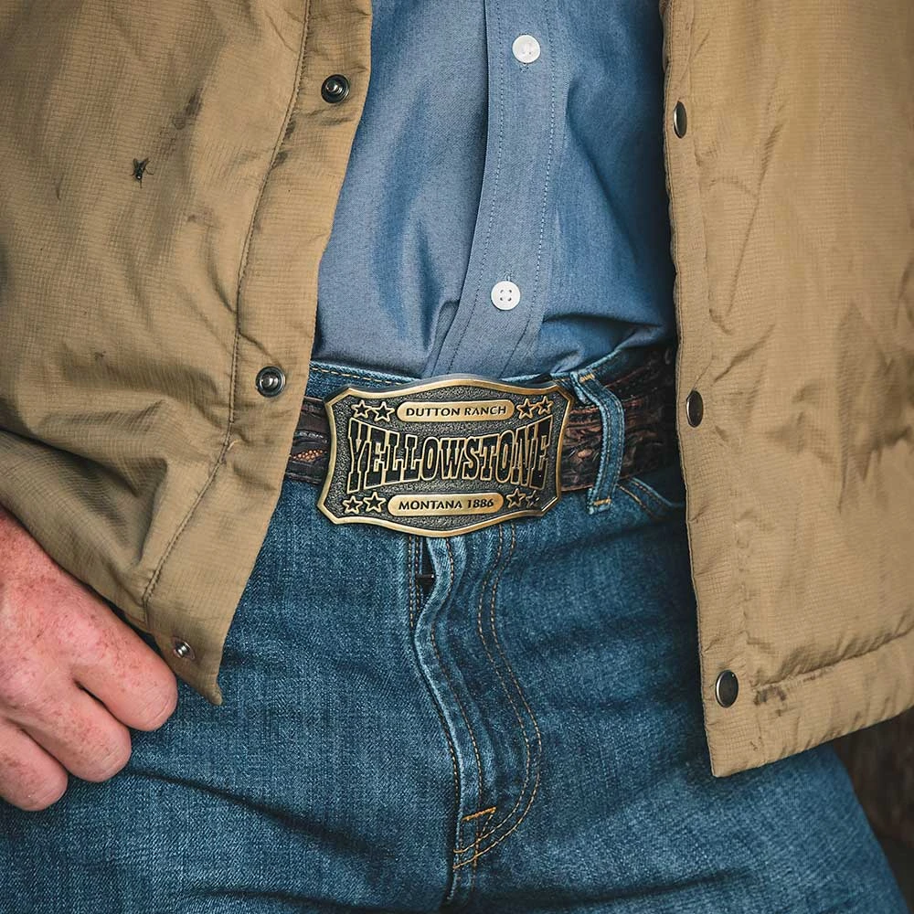 A911yel The Y Yellowstone Star Attitude Buckle By Montana Silversmiths 2 A911yel The Y Yellowstone Star Attitude Buckle By Montana Silversmiths - Image 2