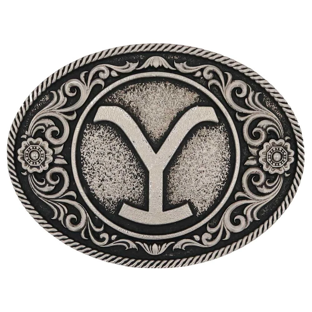 A914yel Yellowstone Y Floral Filigree Buckle By Montana Silversmiths 1 A914yel Yellowstone Y Floral Filigree Buckle By Montana Silversmiths