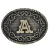 A915 Filigree Initial Attitude Buckle By Montana Silversmiths
