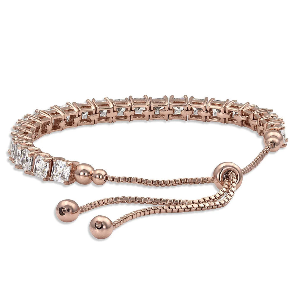 Bc3873rg Squarely A Rose Gold Tennis Bolo Bracelet By Montana Silversmiths 3 Bc3873rg Squarely A Rose Gold Tennis Bolo Bracelet By Montana Silversmiths - Image 3