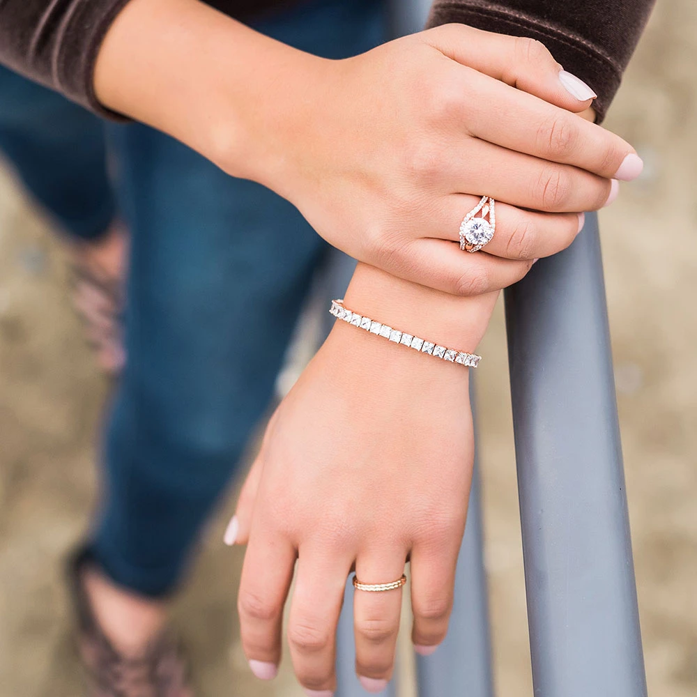 Bc3873rg Squarely A Rose Gold Tennis Bolo Bracelet By Montana Silversmiths 2 Bc3873rg Squarely A Rose Gold Tennis Bolo Bracelet By Montana Silversmiths - Image 2