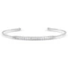 Bc4456 Minimal Clear Stone Bar Cuff Bracelet By Montana Silversmiths