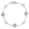 Bc5118 Chasing Opals Silver Charm Bracelet By Montana Silversmiths