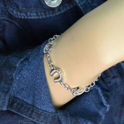 Bc620 Horseshoe Up Horseshoe Down Bracelet By Montana Silversmiths -Western Cowboy Equipment Store BC620 mod