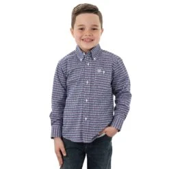 Bgb871m Boy's Long Sleeve Button Shirt By Wrangler