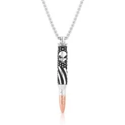 Cknc5104 I'll Cover You Sniper Bullet Necklace By Montana Silversmiths