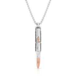 Cknc5104 I'll Cover You Sniper Bullet Necklace By Montana Silversmiths 7 Cknc5104 I'll Cover You Sniper Bullet Necklace By Montana Silversmiths -Western Cowboy Equipment Store CKNC5104 alt