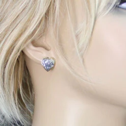 Er69g Two Tone Heart Earrings By Montana Silversmiths -Western Cowboy Equipment Store ER69G mod