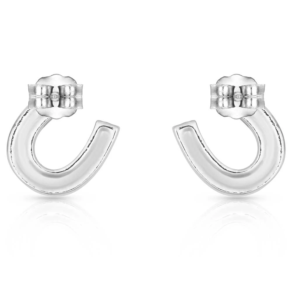 Er808 Classic Sparkle Horseshoe Earrings By Montana Silversmiths 2 Er808 Classic Sparkle Horseshoe Earrings By Montana Silversmiths - Image 2