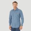 Fr145bl Men's FR Flame Resistant Long Sleeve Work Shirt By Wrangler