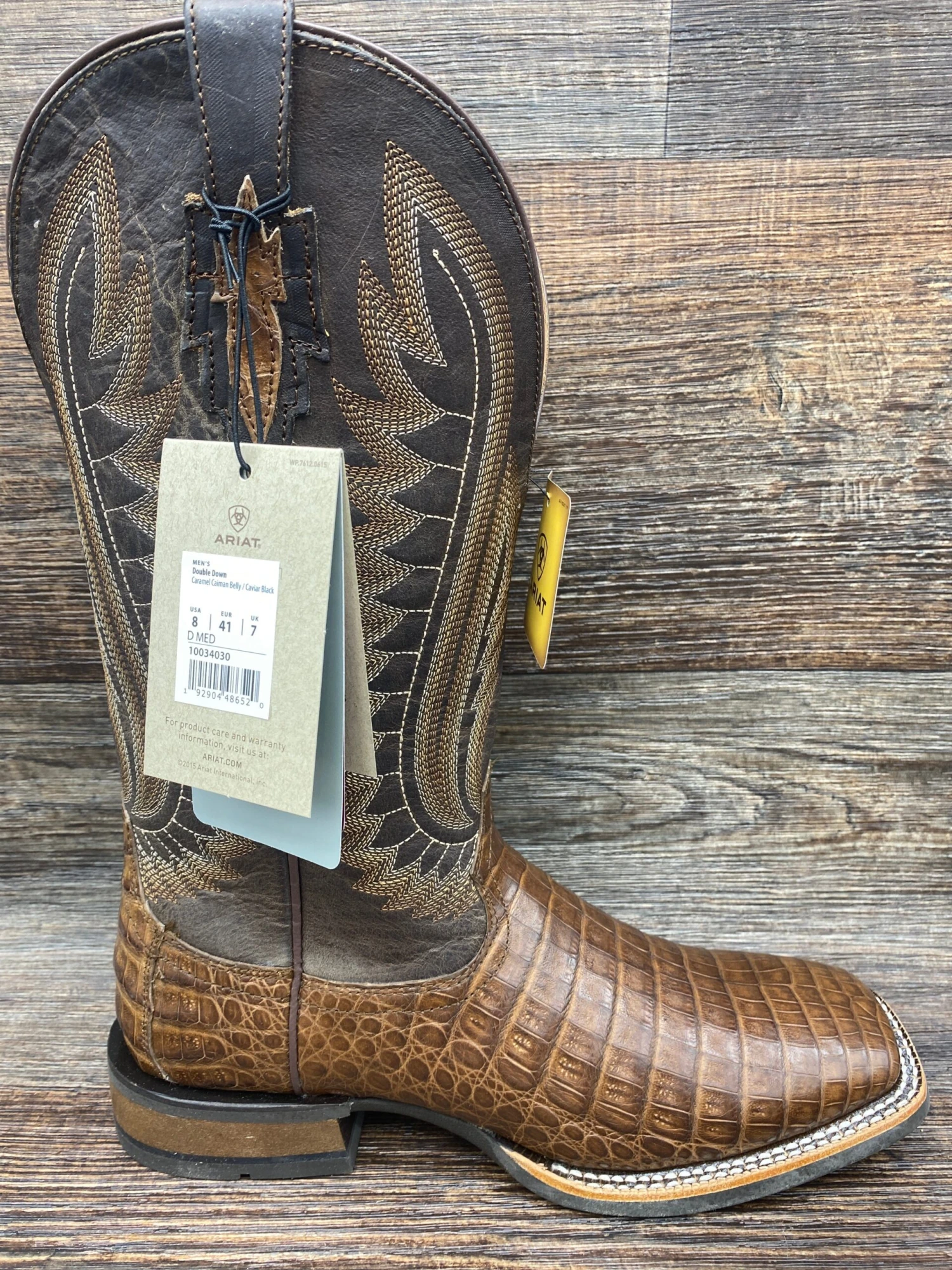 10034030 Men’s Double Down Genuine Caiman Square Toe By Ariat 2 10034030 Men’s Double Down Genuine Caiman Square Toe By Ariat - Image 2