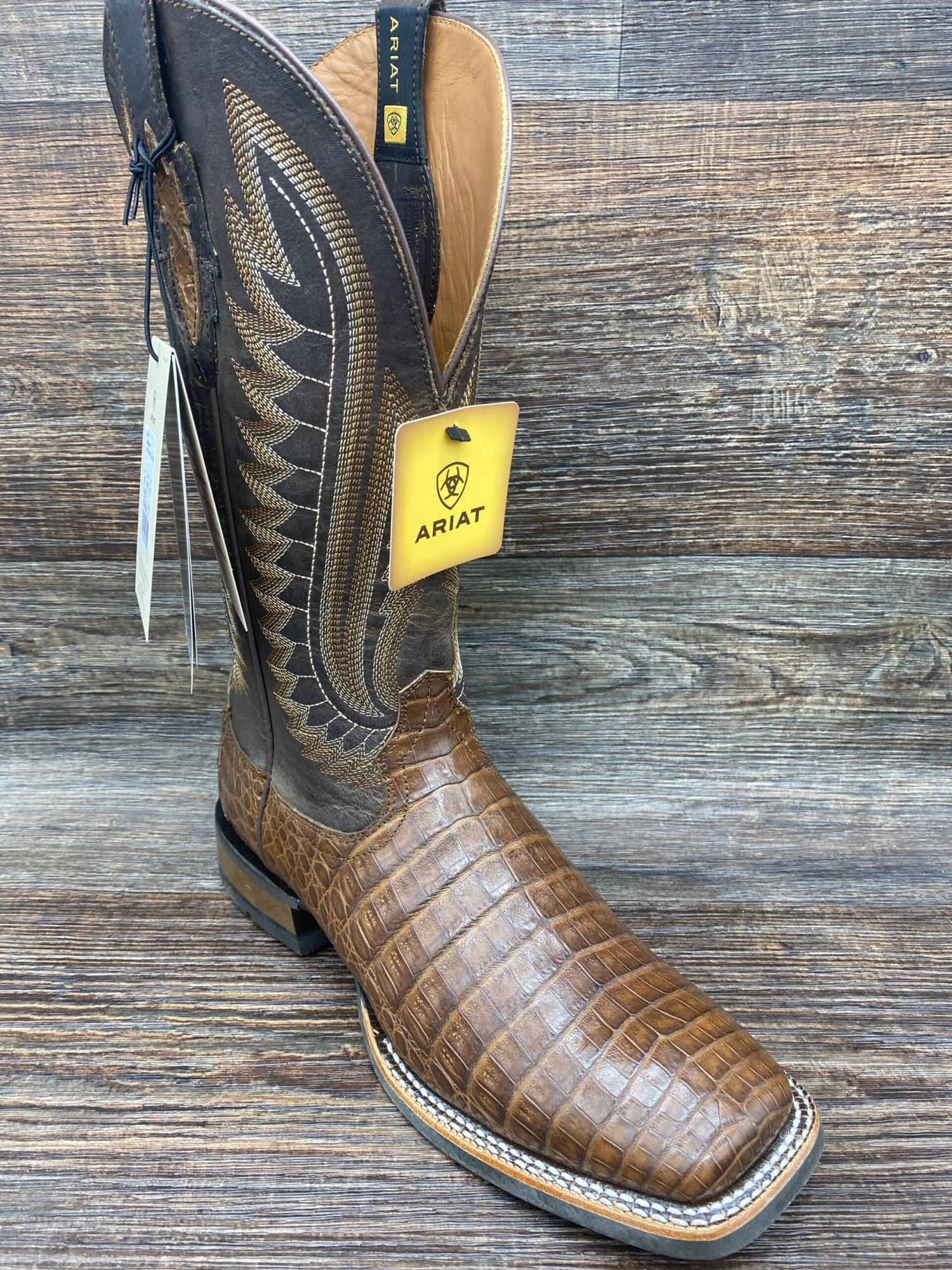10034030 Men’s Double Down Genuine Caiman Square Toe By Ariat 1 10034030 Men’s Double Down Genuine Caiman Square Toe By Ariat