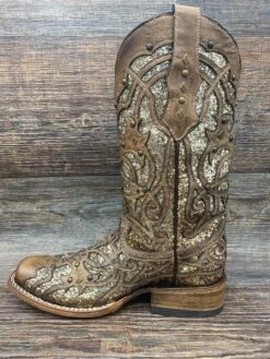 C3275 Women's Oryx Glittered Square Toe Boot By Corral -Western Cowboy Equipment Store IMG 3301