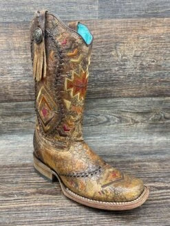 C2915-1 Women's Whip Stitch Square Toe Western Boot By Corral