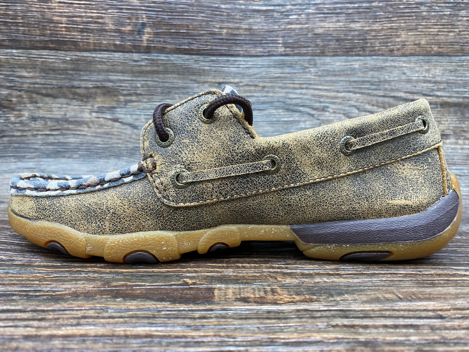 Wdm0057 Women's Distressed Leopard Print Driving Moc By Twisted X 5 Wdm0057 Women's Distressed Leopard Print Driving Moc By Twisted X - Image 5