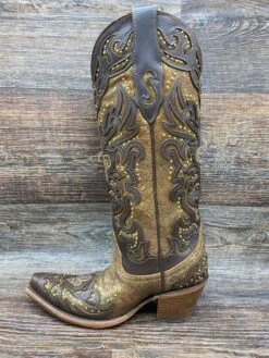 C2826 Women's Fleur De Lis Embroidered Snip Toe Western Boot By Corral -Western Cowboy Equipment Store IMG 3865