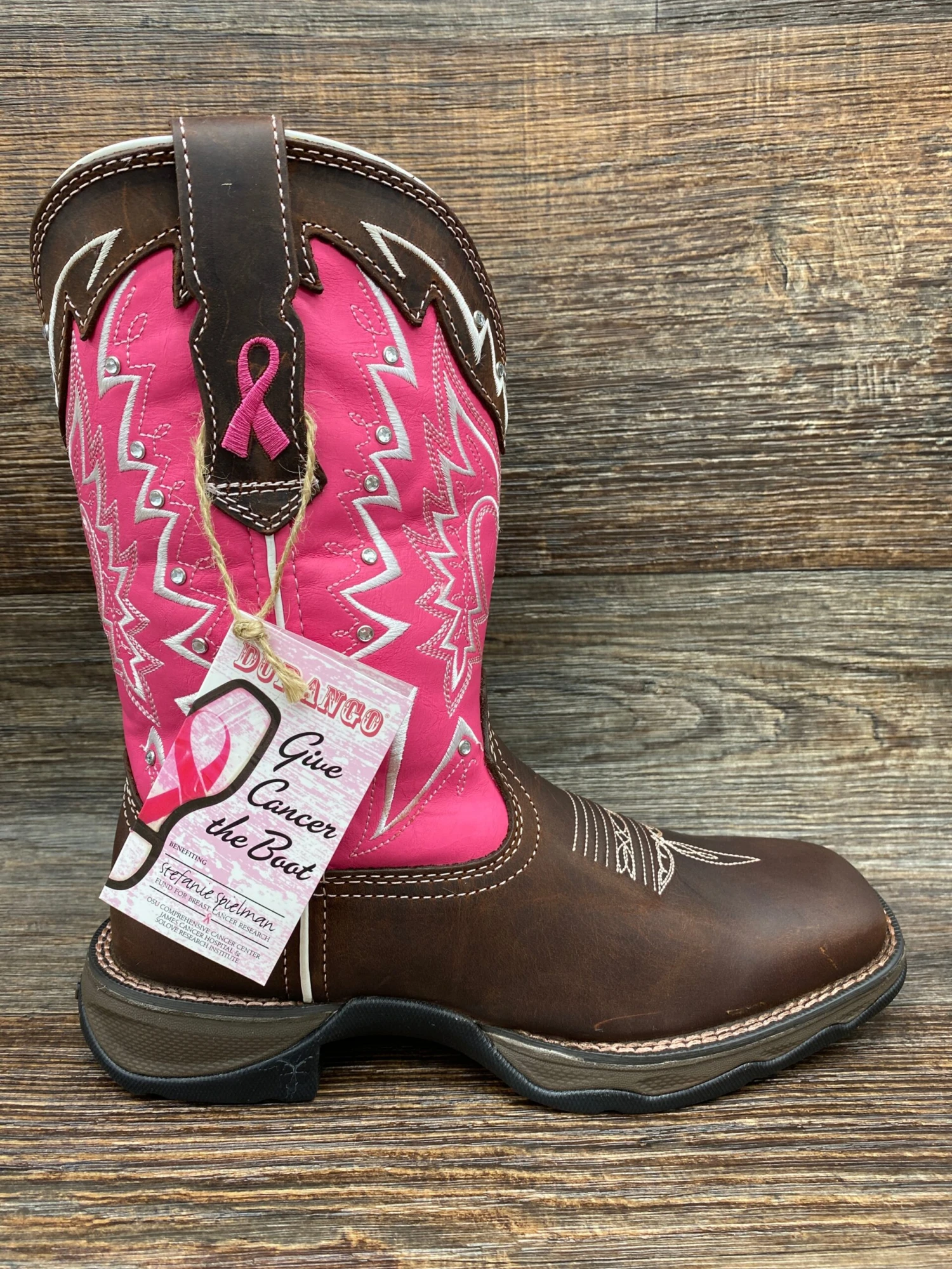 Rd3557 Women's Pink Ribbon Lady Rebel Western Boot By Durango 2 Rd3557 Women's Pink Ribbon Lady Rebel Western Boot By Durango - Image 2