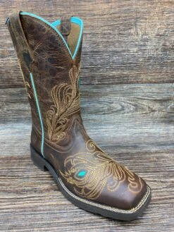 10033983 Women's Bright Eyes Square Toe Western Boot By Ariat