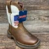 Dbt0234c Kid's Lil Rebel Square Toe Western Boot By Durango