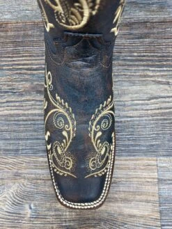 L5079 Ladies Circle-G Dragonfly Embroidered Square Toe Boot By Corral -Western Cowboy Equipment Store IMG 4755
