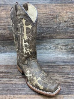 L5042 Women's Circle-G Cross Embroidered Square Toe Boot By Corral