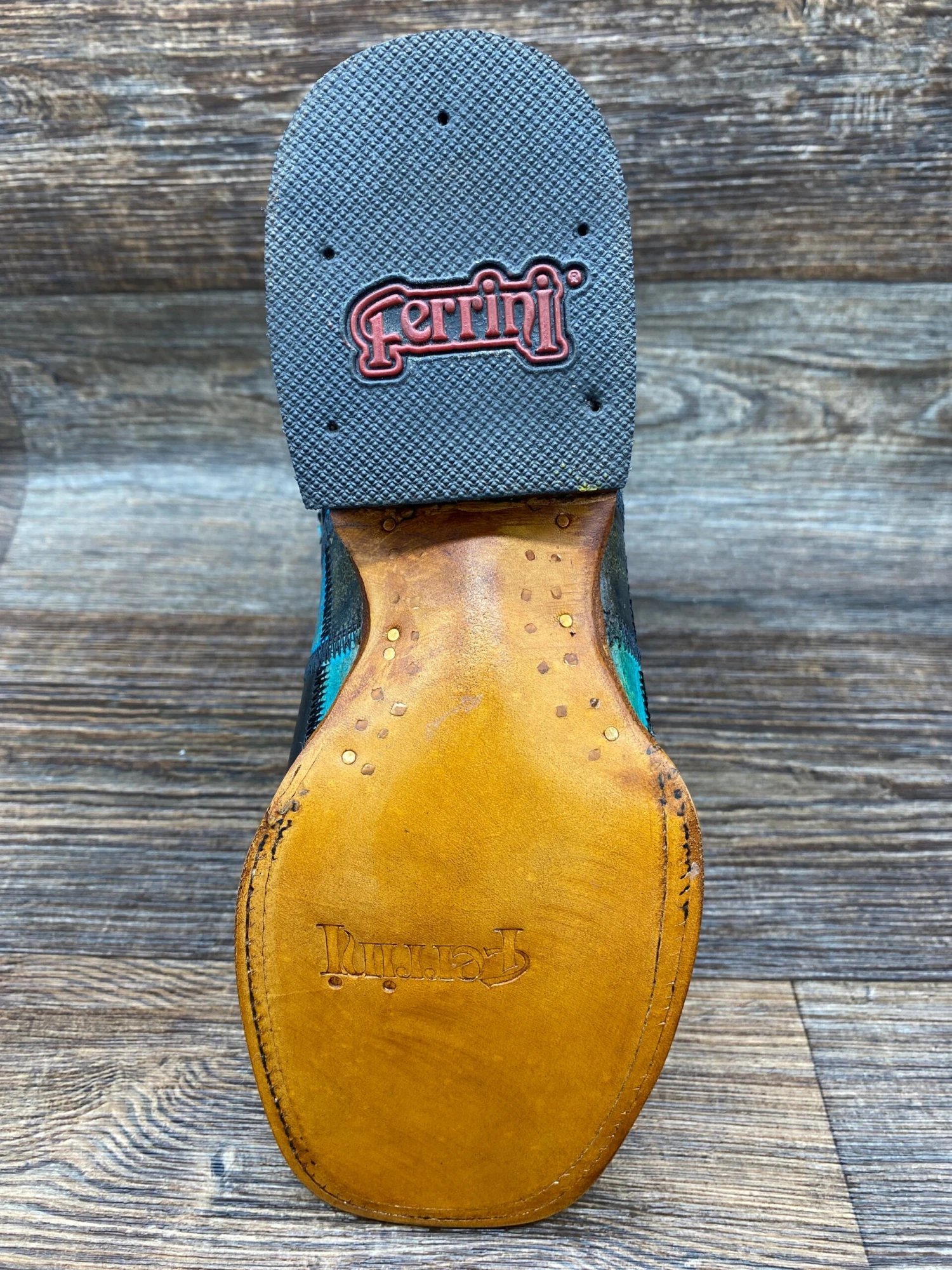 8139350060b Women's Patchwork Black And Teal Square Toe Boot By Ferrini 4 8139350060b Women's Patchwork Black And Teal Square Toe Boot By Ferrini - Image 4