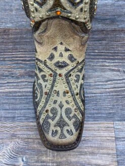 E1623 Women's Square Toe Laser Inlay & Studs Western Boot By Corral -Western Cowboy Equipment Store IMG 4823