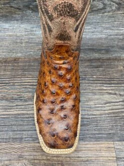 464q Women's Cognac Full Quill Print Square Toe Western Boot By Cowtown -Western Cowboy Equipment Store IMG 5048