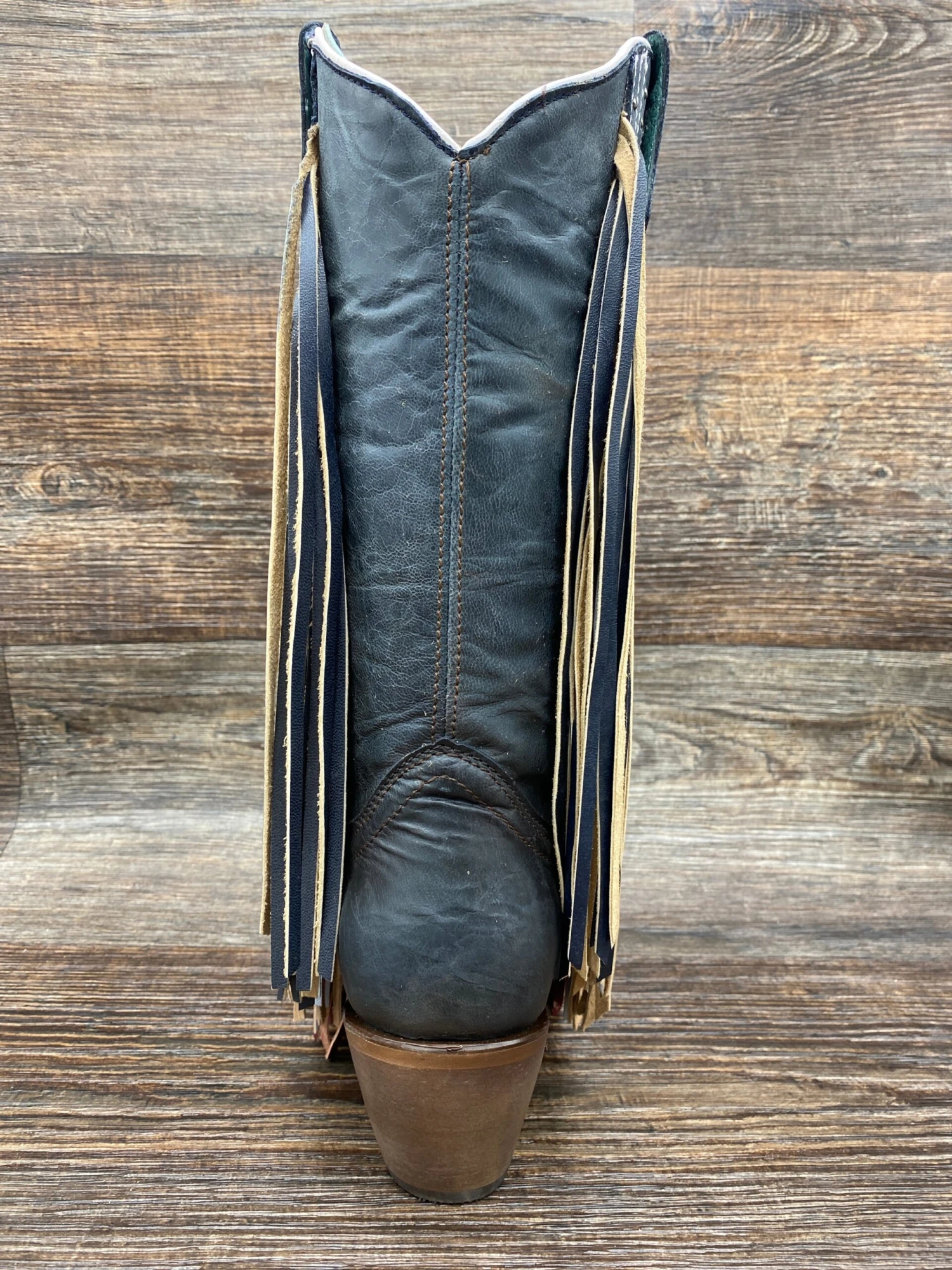 C3749 Women's Snip Toe Navy With Stars And Fringe Western Boot By Corral 4 C3749 Women's Snip Toe Navy With Stars And Fringe Western Boot By Corral - Image 4