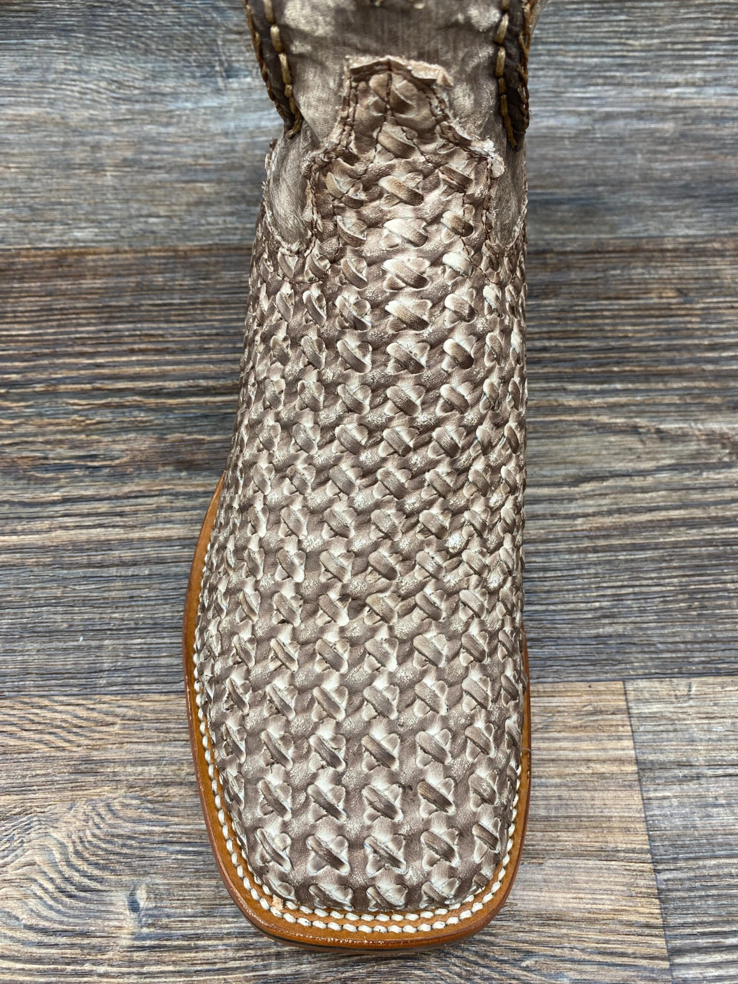 Dp4903 Men's Stanley Square Toe Woven Leather Western Boot By Dan Post 4 Dp4903 Men's Stanley Square Toe Woven Leather Western Boot By Dan Post - Image 4