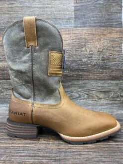 10038353 Men's Hybrid Patriot Country Square Toe Western Boot By Ariat