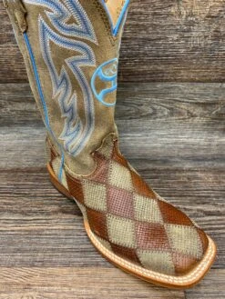 Mhy0024 Men's Patchwork Hooey Square Toe Western Boot By Twisted X