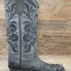 L5433 Women's Circle-G Black Filigree Snip Toe Western Boot By Corral