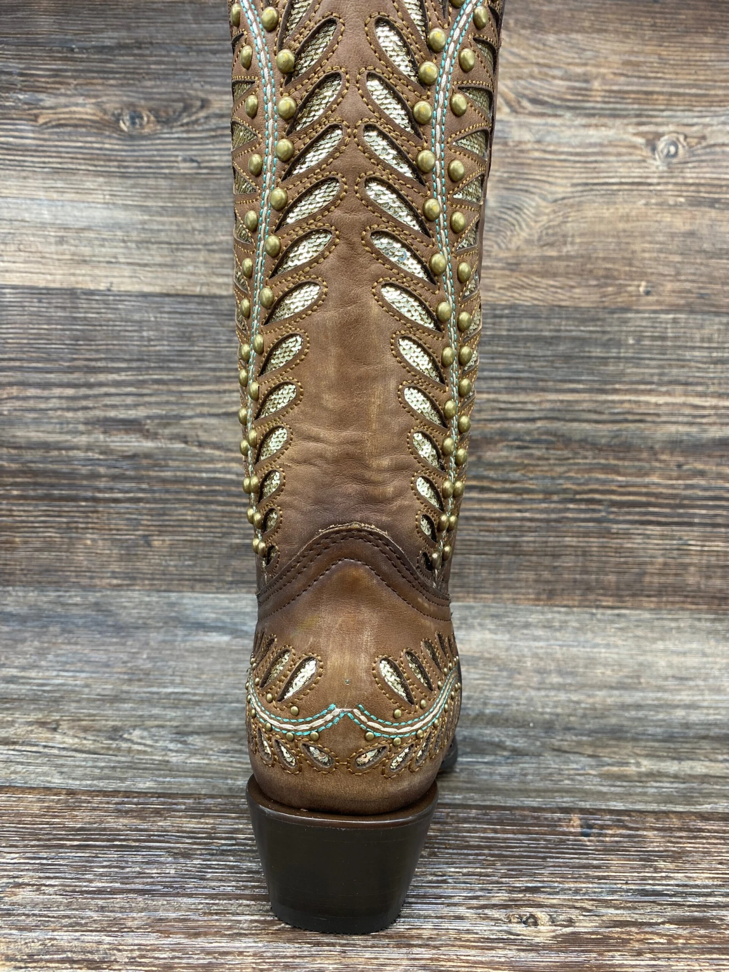 C3782 Women's Glitter Inlay Snip Toe Western Boots By Corral 4 C3782 Women's Glitter Inlay Snip Toe Western Boots By Corral - Image 4