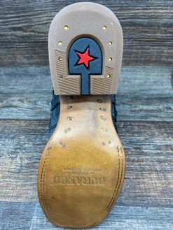 Ddb0381 Men's Matte Black Genuine Pirarucu Western Boots By Durango -Western Cowboy Equipment Store IMG 6460