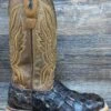 Ddb0380 Men's Dark Brown Genuine Pirarucu Western Boots By Durango