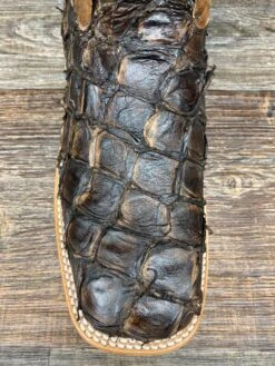 Ddb0380 Men's Dark Brown Genuine Pirarucu Western Boots By Durango -Western Cowboy Equipment Store IMG 6466