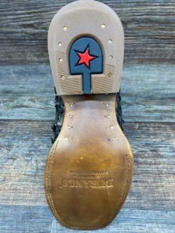 Ddb0380 Men's Dark Brown Genuine Pirarucu Western Boots By Durango -Western Cowboy Equipment Store IMG 6467