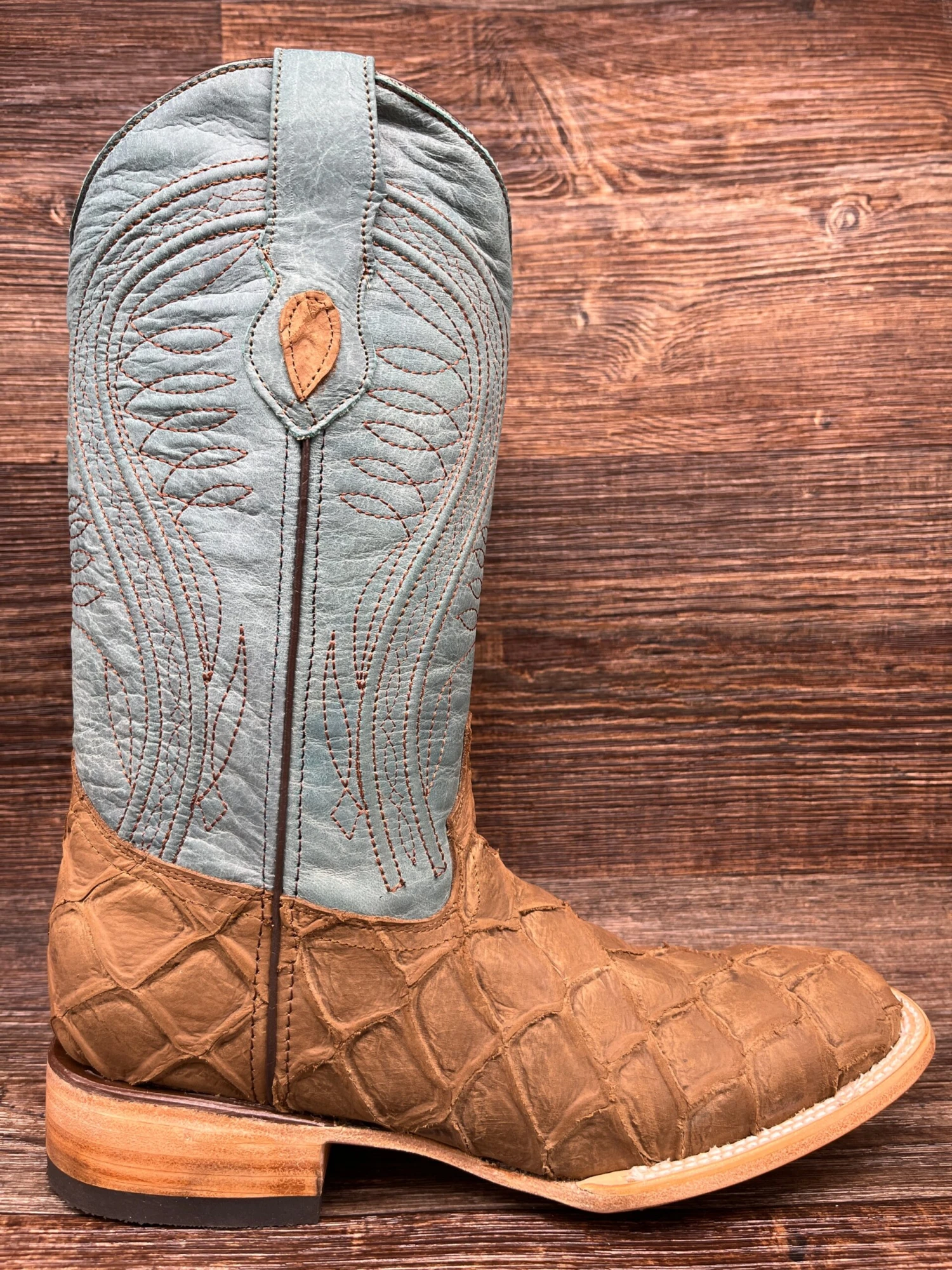 433931 Men's Bronco Pirarucu Print Square Toe Western Boot By Ferrini 1 433931 Men's Bronco Pirarucu Print Square Toe Western Boot By Ferrini