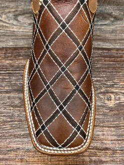 M9082 Women's Moka Sabotage Patch Square Toe Western Boot By Macie Bean -Western Cowboy Equipment Store IMG 6921
