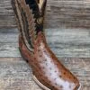 10040304 Men's Quantum Primo Full Quill Ostrich Square Toe Western Boot By Ariat
