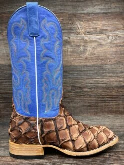 Hp8007 Men's Square Toe Genuine Pirarucu Western Boot By Horsepower