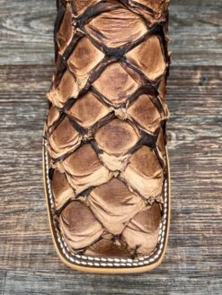 Hp8007 Men's Square Toe Genuine Pirarucu Western Boot By Horsepower -Western Cowboy Equipment Store IMG 7232