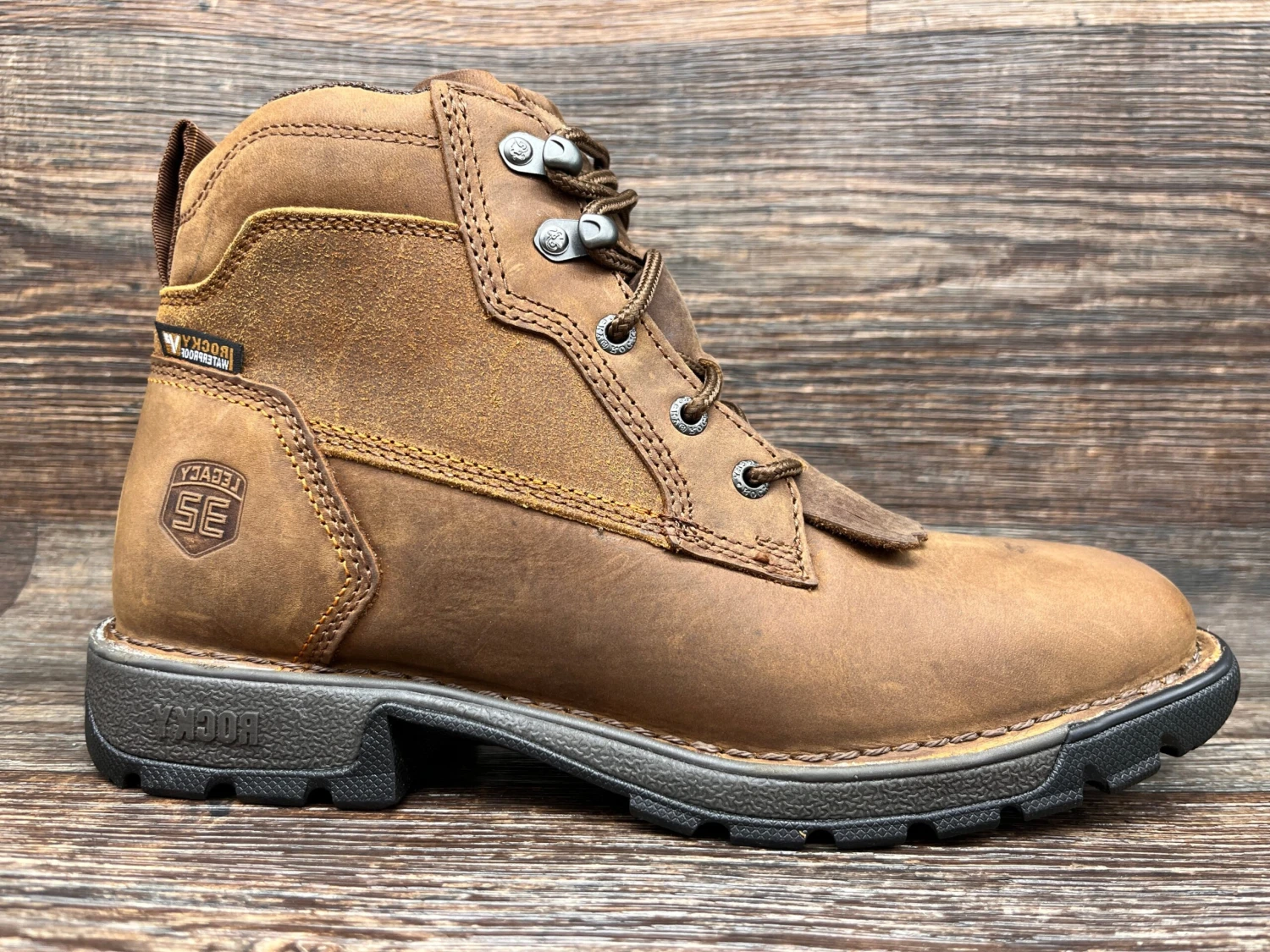 Rkw0382 Men's Soft Toe 6 Inch Waterproof Square Toe Lace-Up By Rocky 2 Rkw0382 Men's Soft Toe 6 Inch Waterproof Square Toe Lace-Up By Rocky - Image 2