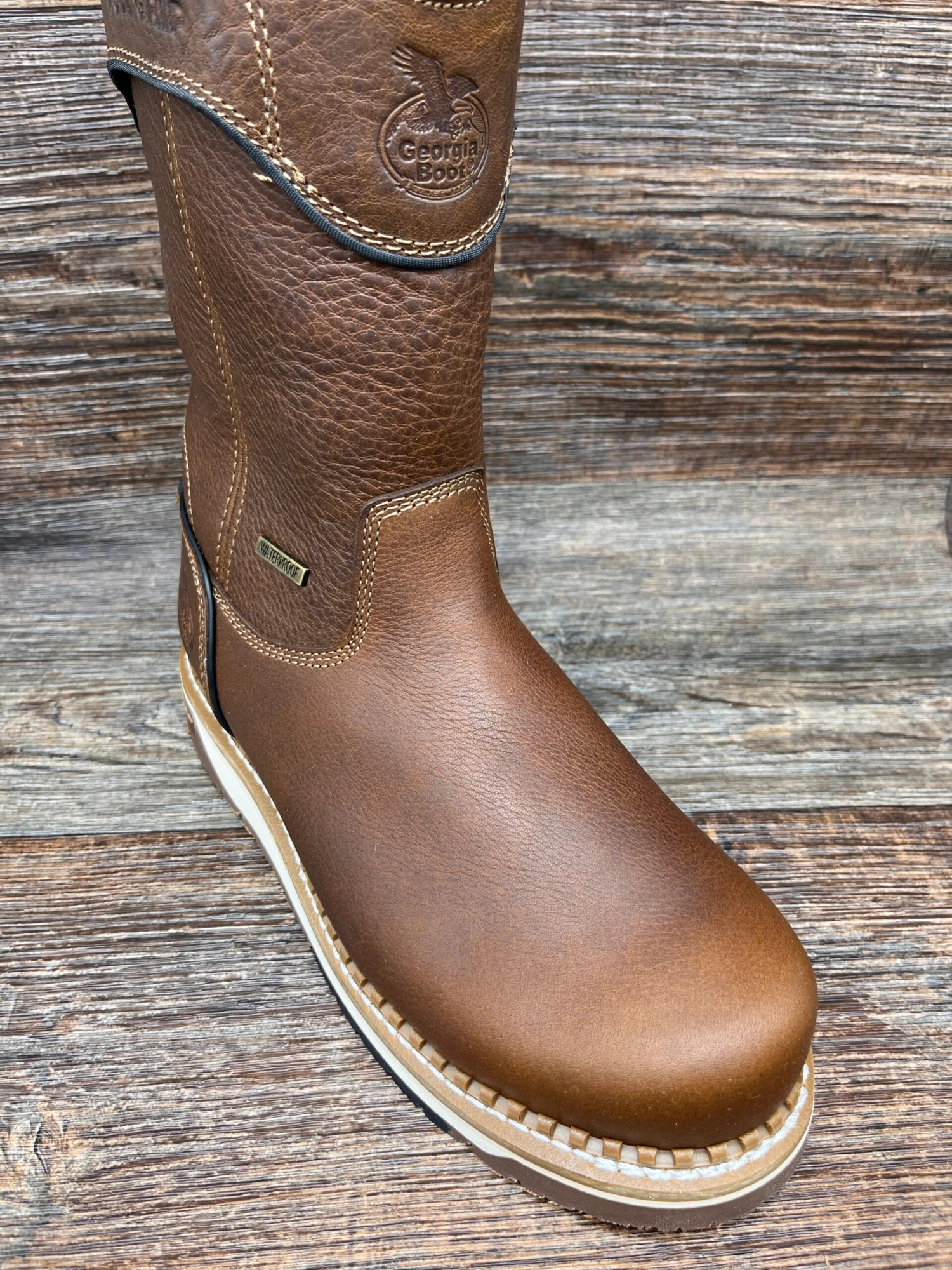 Gb00369 Men's Waterproof Soft Toe Slip On Wedge Work Boot By Georgia 2 Gb00369 Men's Waterproof Soft Toe Slip On Wedge Work Boot By Georgia - Image 2